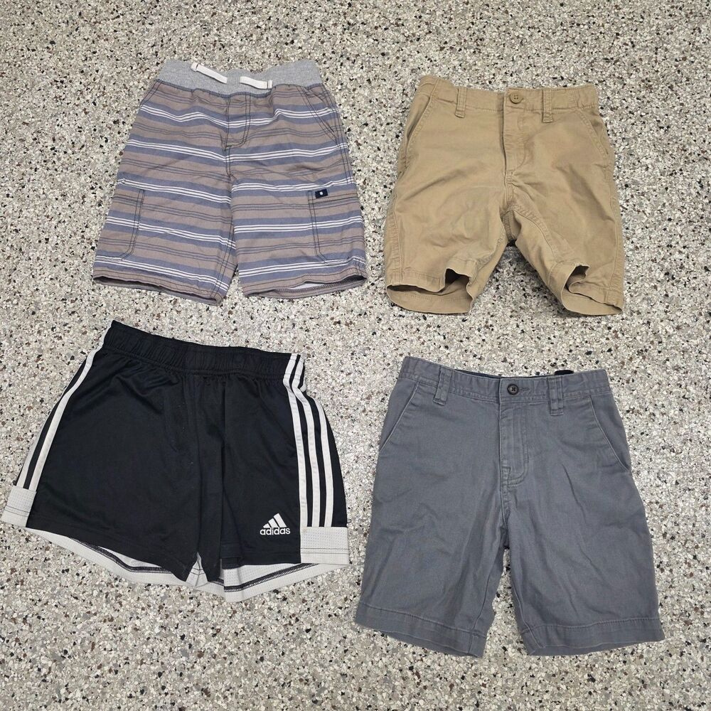 Boys Shorts Lot Size 6-8 4 Pc Lucky Brand GAP adidas Wonder Nation